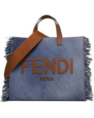 fendi tote bag 2021|Fendi denim tote bag.